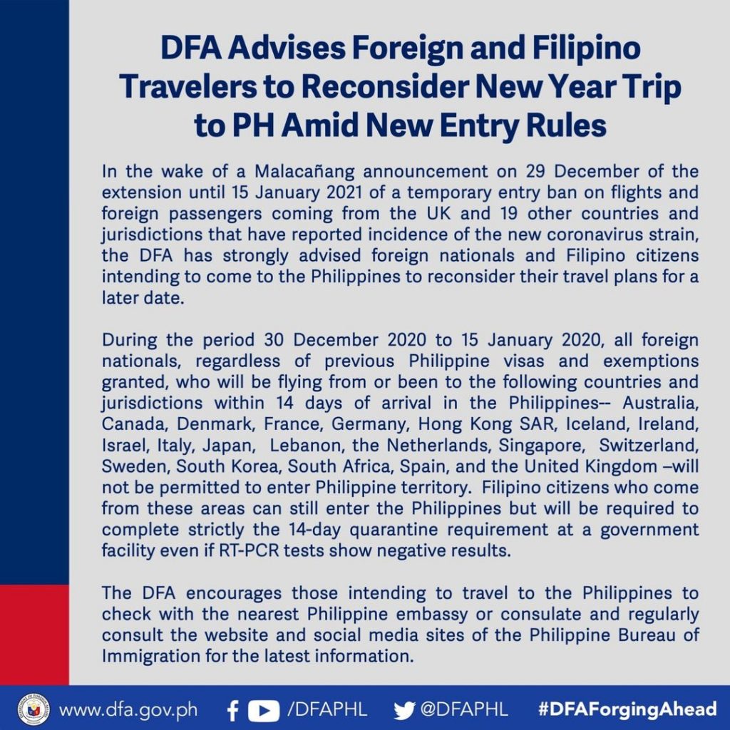 Italya may travel ban Pilipinas Ako Ay Pilipino