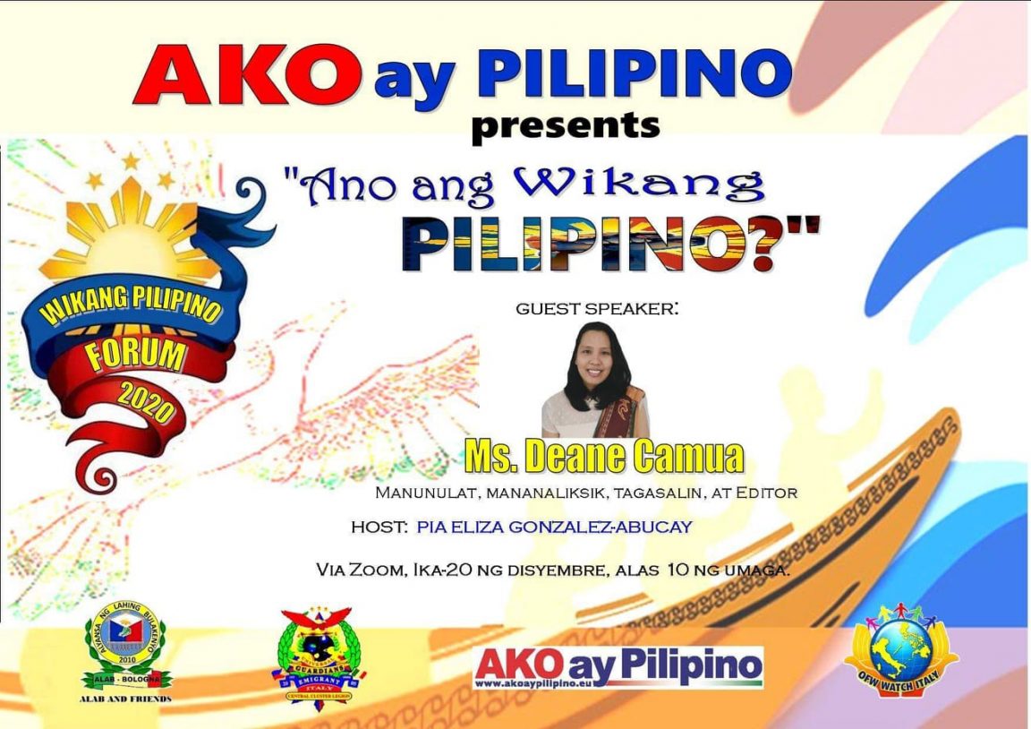 Ano ang wikang Filipino? Talakayan ukol sa Ugnayang Wika at Kultura